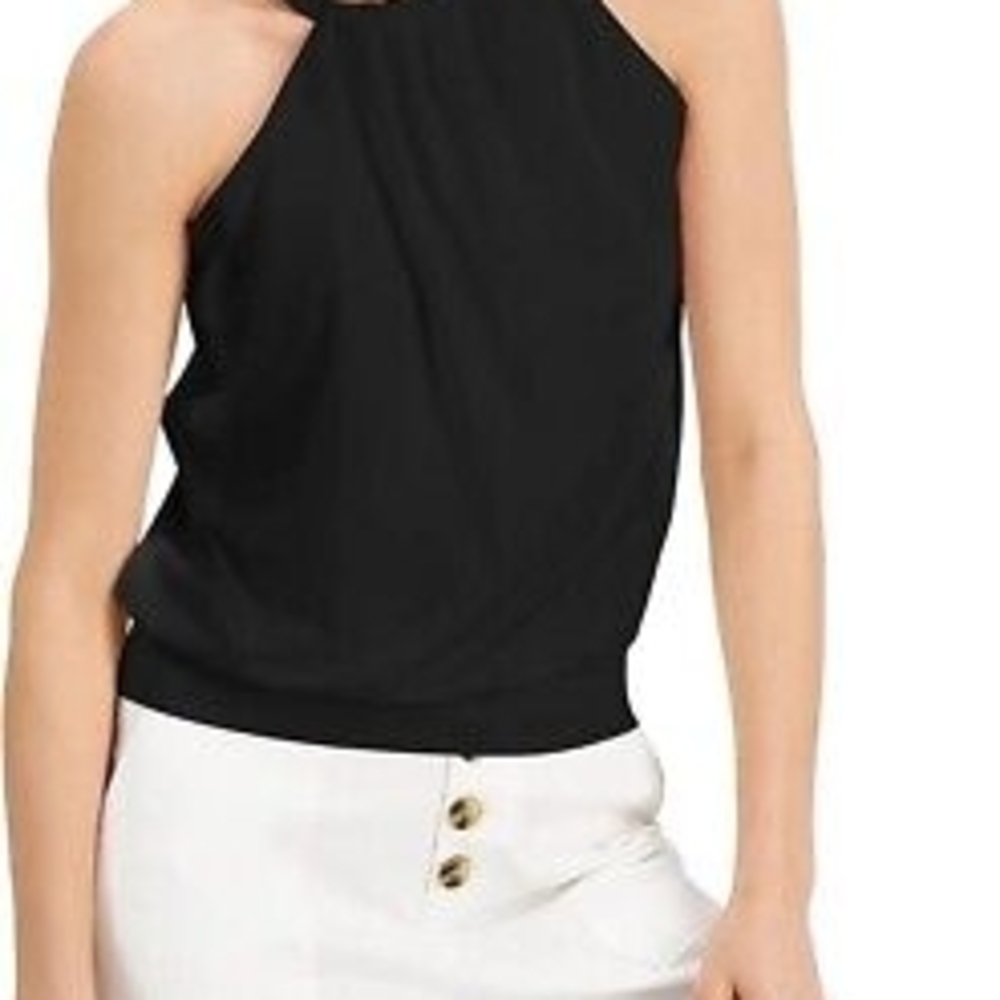 Elegant Black Halter Top